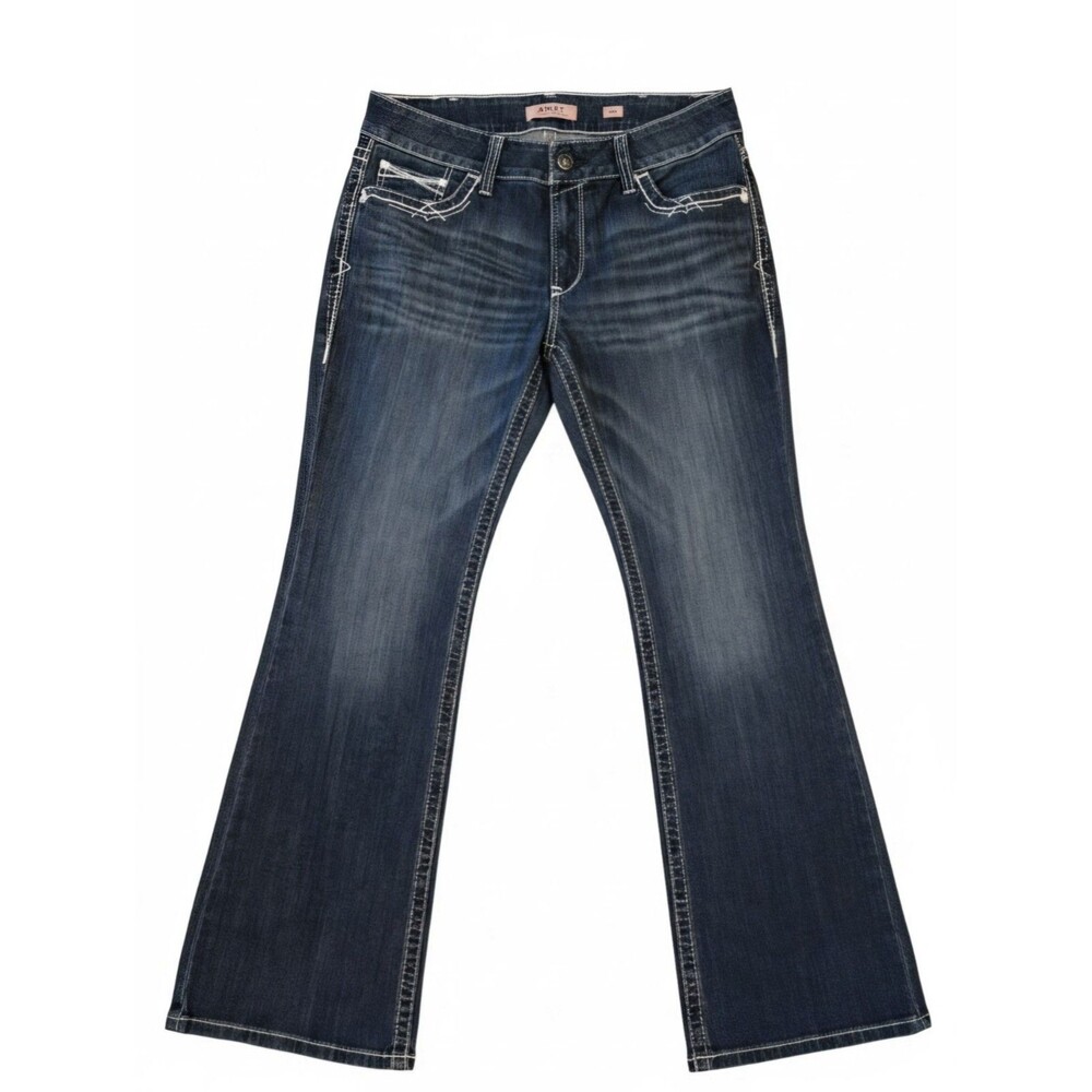 Ariat R.E.A.L. Mid Rise Stretch Entwined Bootcut Jeans Women's 33S 30 Inseam